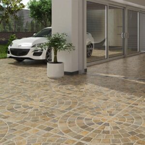 16 mm matt outdoor floor tile available in brown and grey, premium and stylish