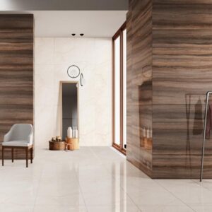 12 mm matt stone-effect indoor wall tile available in brown and grey