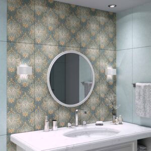 11 mm textured matt green indoor wall tile