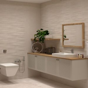 11 mm textured matt cream indoor wall tile