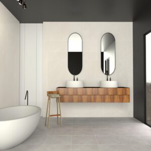 Polished glossy pearl porcelain tile for indoor floors and walls