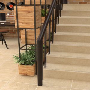 Matt cream stair tiles suitable for indoor and outdoor use