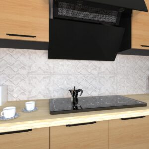 12 mm textured matt grey indoor wall tile, durable and versatile