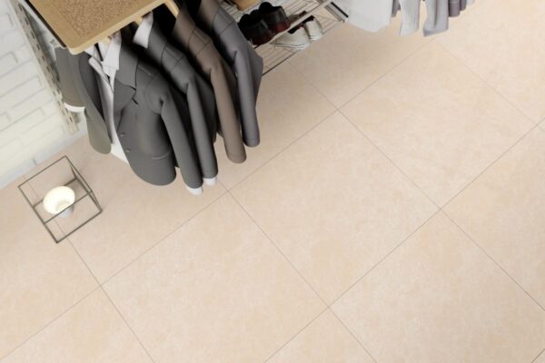 11 mm polished glossy indoor ceramic floor tile, available in pearl and cream