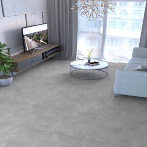 10 mm matt grey cement-effect porcelain tile, durable and stylish