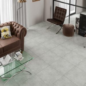 Cream and grey matt porcelain tile, ideal for living rooms and kitchens