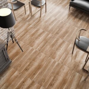 11 mm matt brown wood-effect indoor ceramic floor tile