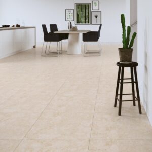 11 mm matt cream indoor ceramic floor tile, ideal for living rooms and halls