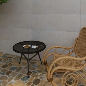 Expodity, 12 mm matt outdoor wall tile available in cream and off-white