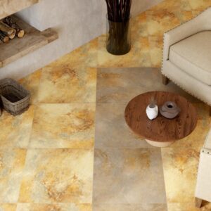 11 mm matt indoor ceramic floor tile available in brown and grey. Perfect for a luxurious, sleek look