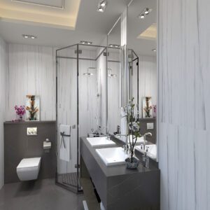 Polished glossy white porcelain tile suitable for indoor walls and floors