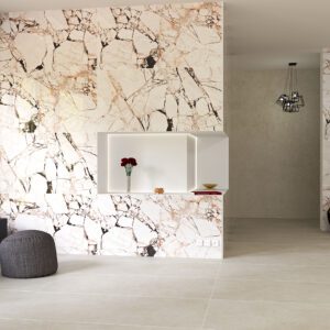 Expodity Polished Glossy white and black abstract stone-effect indoor tiles for walls and floors