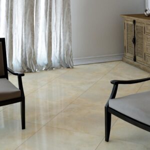 11 mm Glossy cream stone-effect indoor floor ceramic tile