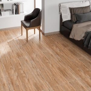 11 mm matt wood-effect indoor floor tile, available in browna and cream