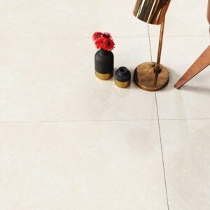 Polished glossy cream stone-effect porcelain tile suitable for indoor walls and floors