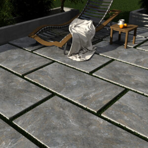 Expodity Matt grey coloured body stone effect outdoor porcelain floor tile